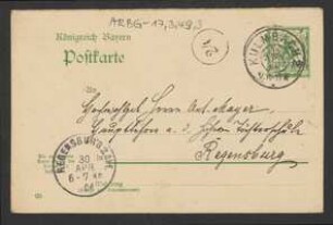 Brief von Wolfgang Puchtler an Anton Mayer