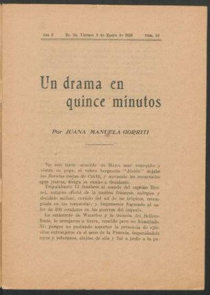 1920005300: Un drama en quince minutos