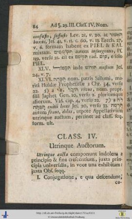 Ad §. 29. III. Class. IV. Nom.