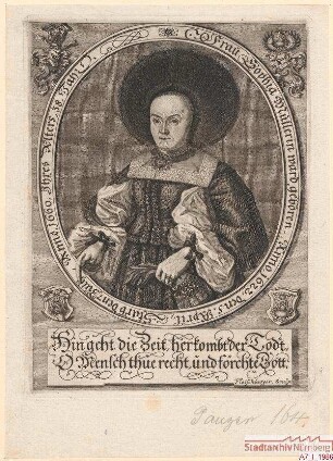 Sophia Müller; geb. 5. April 1622; gest. 7. Juli 1660