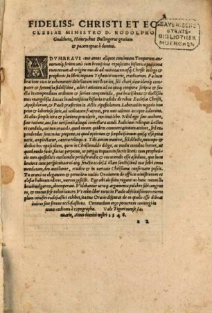 Series et Digestio Temporvm Et Rervm Descriptarum a beato Luca in Actis Apostolorum