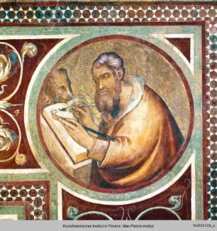 Maestà : Rahmenfiguren