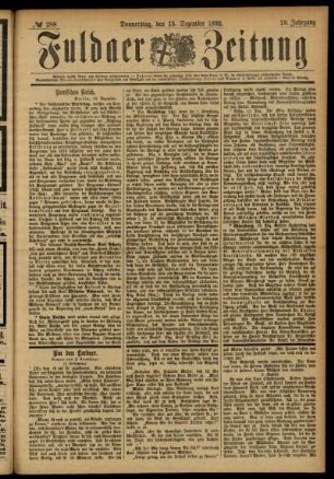 Ausgabe vom Donnerstag, den 15. Dezember 1892.