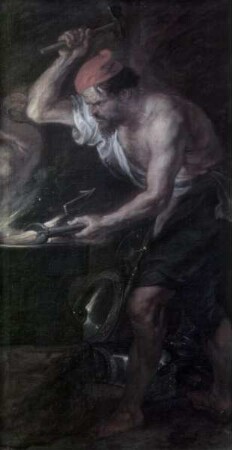 Vulkan schmiedet die Waffen des Jupiter