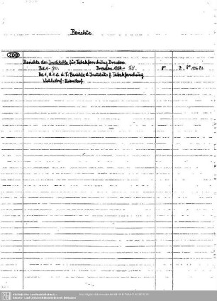 Berichte Institut Tabakforschung