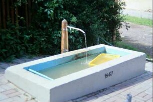 Laufbrunnen im Ort, Inschrift 1967