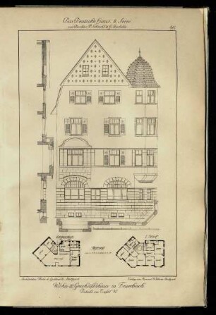 Wohn- & Geschäftshaus in Feuerbach. Details zu Tafel 47.