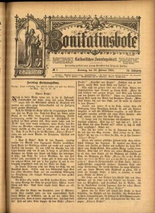 Erste Ausgabe vom Sonntag, den 24. Februar 1895.