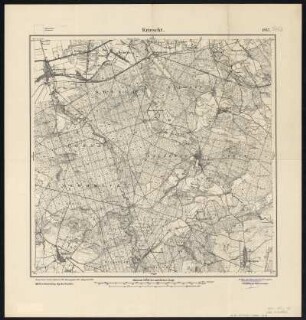 Messtischblatt [3456] = 1847 : Krzeszyce, Polen, 1917 : Messtischblatt [3456] = 1847 : Kriescht. - Aufn. 1891, hrsg. 1893, Auflagedruck 1917. - [Berlin] : Reichsamt für Landesaufnahme, 1917. - 1 Kt. : einfarb. - Ohne Gitternetz. - Ohne Planzeiger. - Ohne Zeichenerklärung.