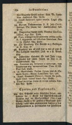 Charten und Kupferwerke