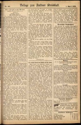 Zweite Ausgabe vom Samstag, den 01. April 1882.