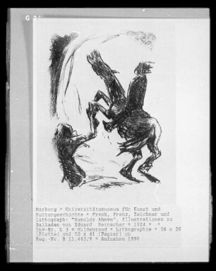 "Runolds Ahnen", Illustrationen zu Balladen von Eduard Reinacher — Hildebrand