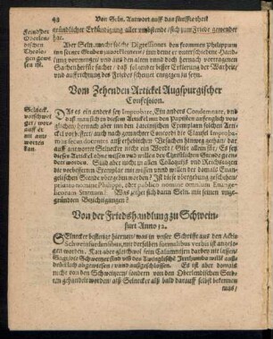Vom Zehenden Artickel Augspurgischer Confession.