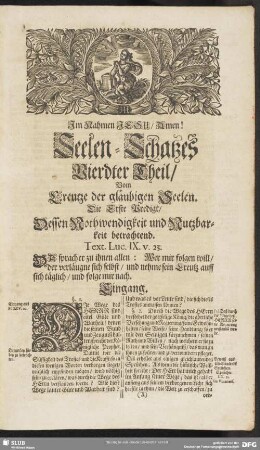 Seelen-Schatzes Vierdter Theil, Vom Creutze der gläubigen Seelen