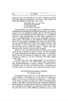 Die Tanzschule Isadora Duncuns