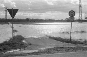 Hochwasser der Alb bei Rüppurr