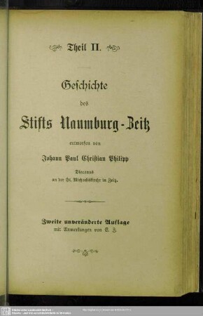 2: Geschichte des Stifts Naumburg-Zeitz