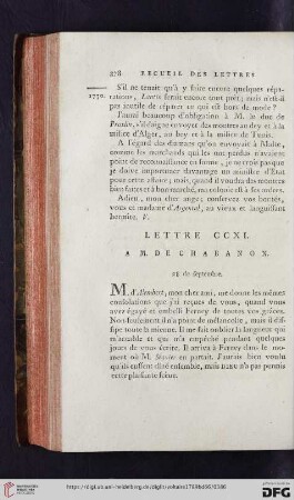 (Lettre CCXI - CCXX)