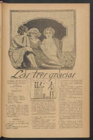 Las tres gracias : Comedia en un acto