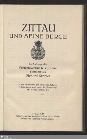 Zittau und seine Berge : mit Stadtplan und Karte der Umgebung