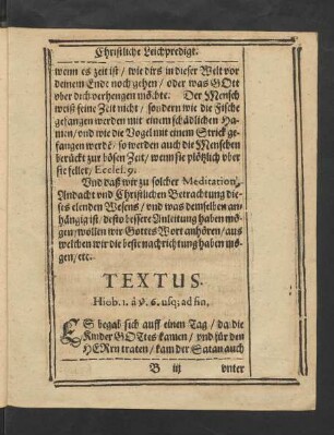 Textus. Hiob. 1. a v. 6. usq[ue]; ad. fin.