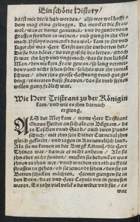 Wie Herr Tristrant zu der Königin kam/ und wie es ihm darnach ergieng.