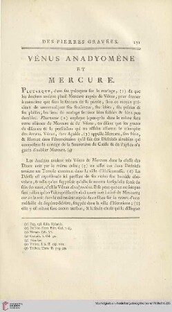 Vénus Anadyomène & Mercure