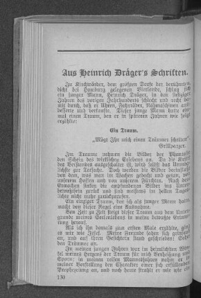 Aus Heinrich Drägers Schriften