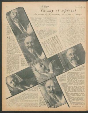 Yo soy el apóstol : El conde de Keyserling visto por él mismo