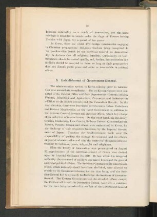 3. Establishment of Government-General.