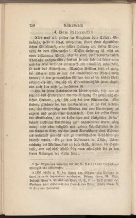 4. Vom Ritterwesen.