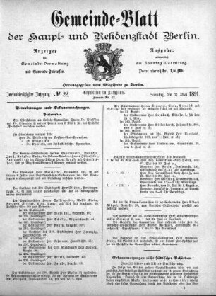 1891,22: No. 22, 31. Mai 1891