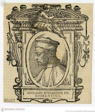 Giorgio Vasari: Delle vite de' più eccellenti pittori, scultori et architetti, In questa nuova edizione diligentemente reviste, ricorette, accresciute (...). Parte terza, Primo volume. Bologna: Evangelista Dozza, 1647, Giuliano Bugiardini, Porträt
