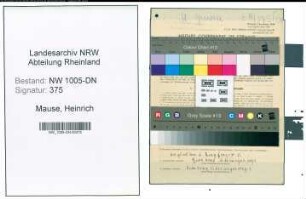 Entnazifizierung Heinrich Mause , geb. 23.06.1904 (Bergmann)