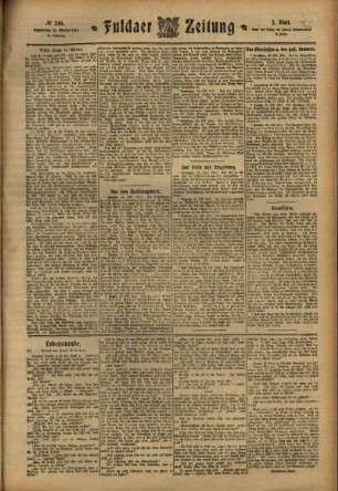 Zweite Ausgabe vom Donnerstag, den 26. Oktober 1911.