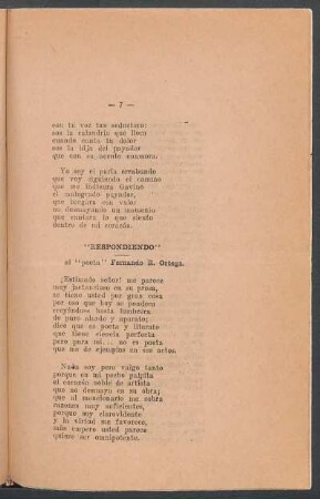 "Respondiendo" : Al "poeta" Fernando R. Ortega.