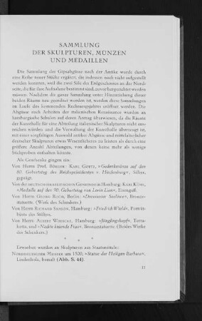 Sammlung der Skulpturen, Münzen und Medaillen