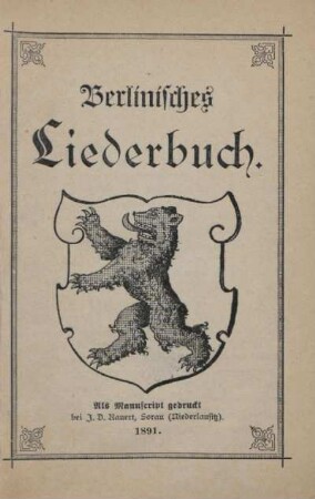Berlinisches Liederbuch