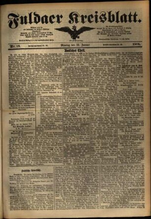 Ausgabe vom Montag, den 23. Januar 1905.