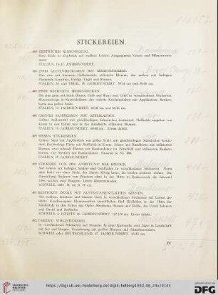 Stickereien (Nr. 485-496)