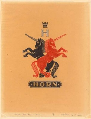 Firmenlogo Horn: Firmenlogo, Zwei Einhörner