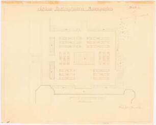 Garten Hagen, Schloss Birlinghoven, St. Augustin: Rosengarten Grundriss 1:100