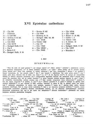 XVI Epistulae catholicae