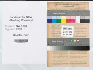 Entnazifizierung Fritz Koester, geb. 20.03.1922 (Zollbeamter)