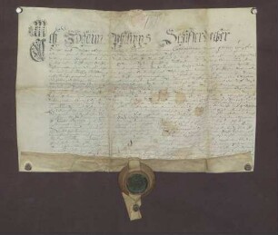 Johann Philipp Schifferdecker, Metzger zu Mosbach, verschreibt sich gegenüber der kurpfälzischen Stiftsschaffnei daselbst wegen 60 Gulden.