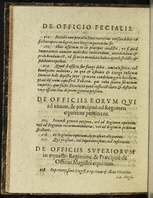 De Officiis Eorum Qui ad unum, praecipue ad Regimen equitum pertinent