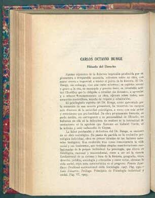 Carlos Octavio Bunge : Filósofo del derecho