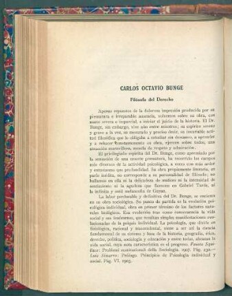 Carlos Octavio Bunge : Filósofo del derecho