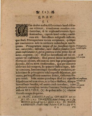 Diss. ... de emolumentis territoriorum imprimis Germaniae, ex iure primogeniturae descendentibus