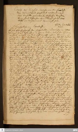 Brief von August Hermann Francke an Rosina Isabella von Wurmbrandt.